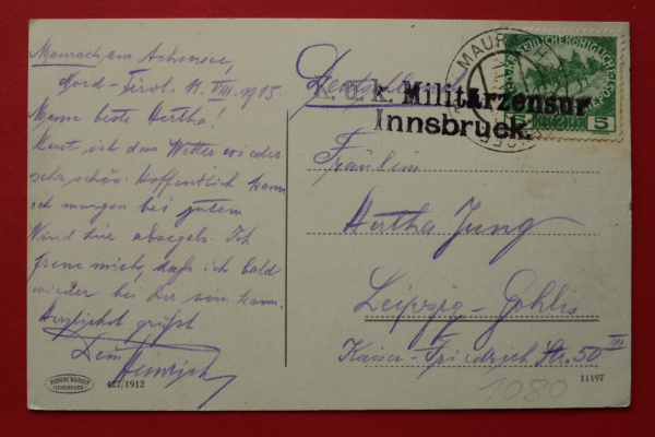 Postcard PC Achensee / 1915